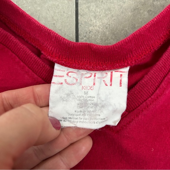 ESPRIT 90s vintage red t-shirt youth Medium or women's XS - Picture 3 of 5